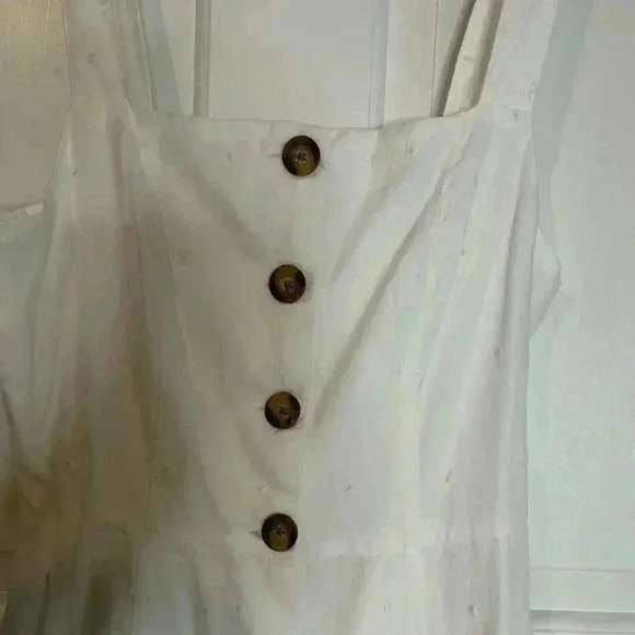 Gap Button-Front Lace Midi Dress - Size 00 - White - Picture 5 of 6